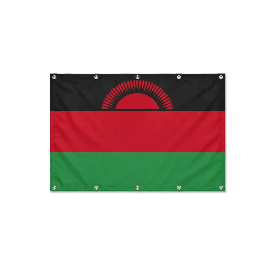 Drapeau du Malawi format S en polyester avec dix œillets