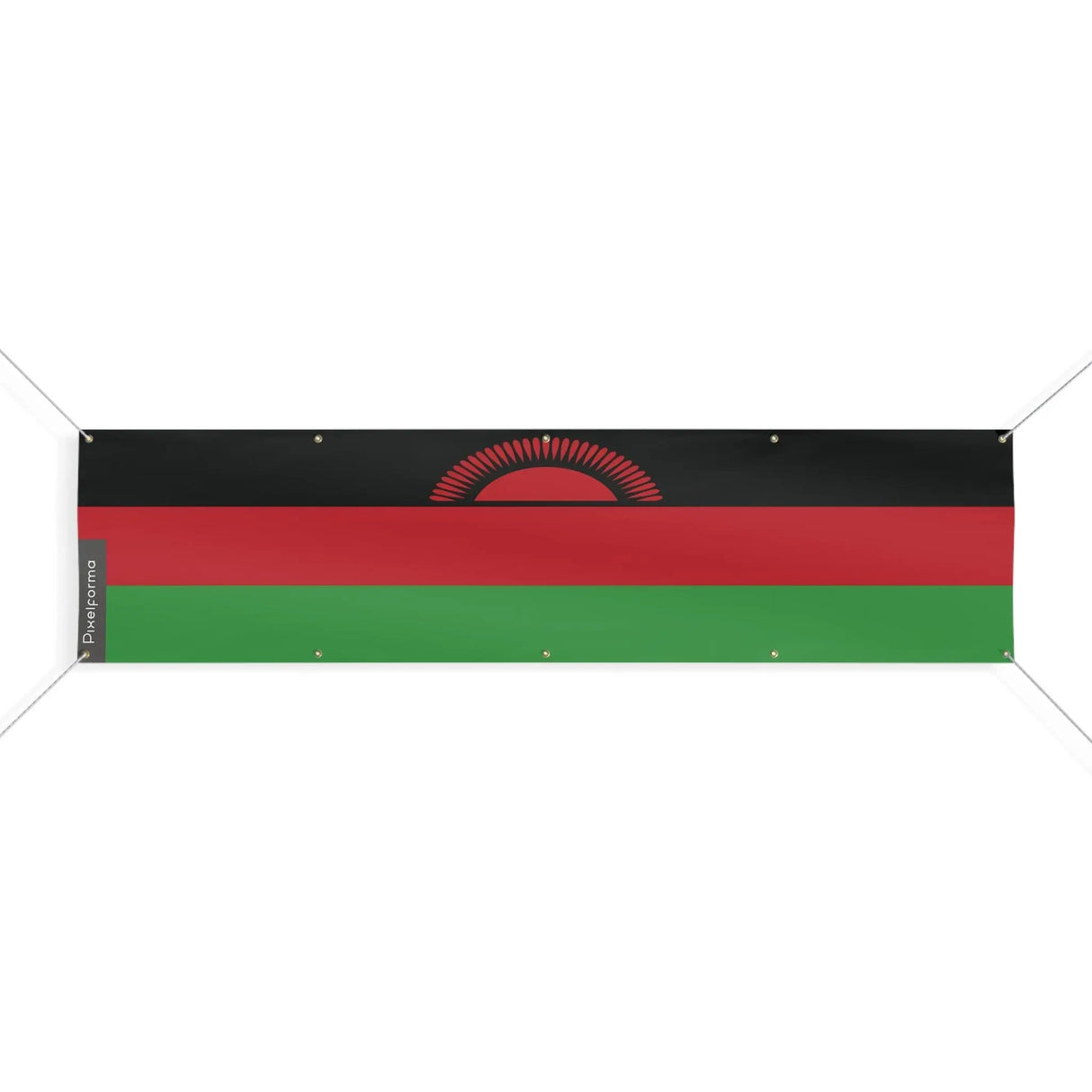 Drapeau malawi polyester résistant œillets usage extérieur