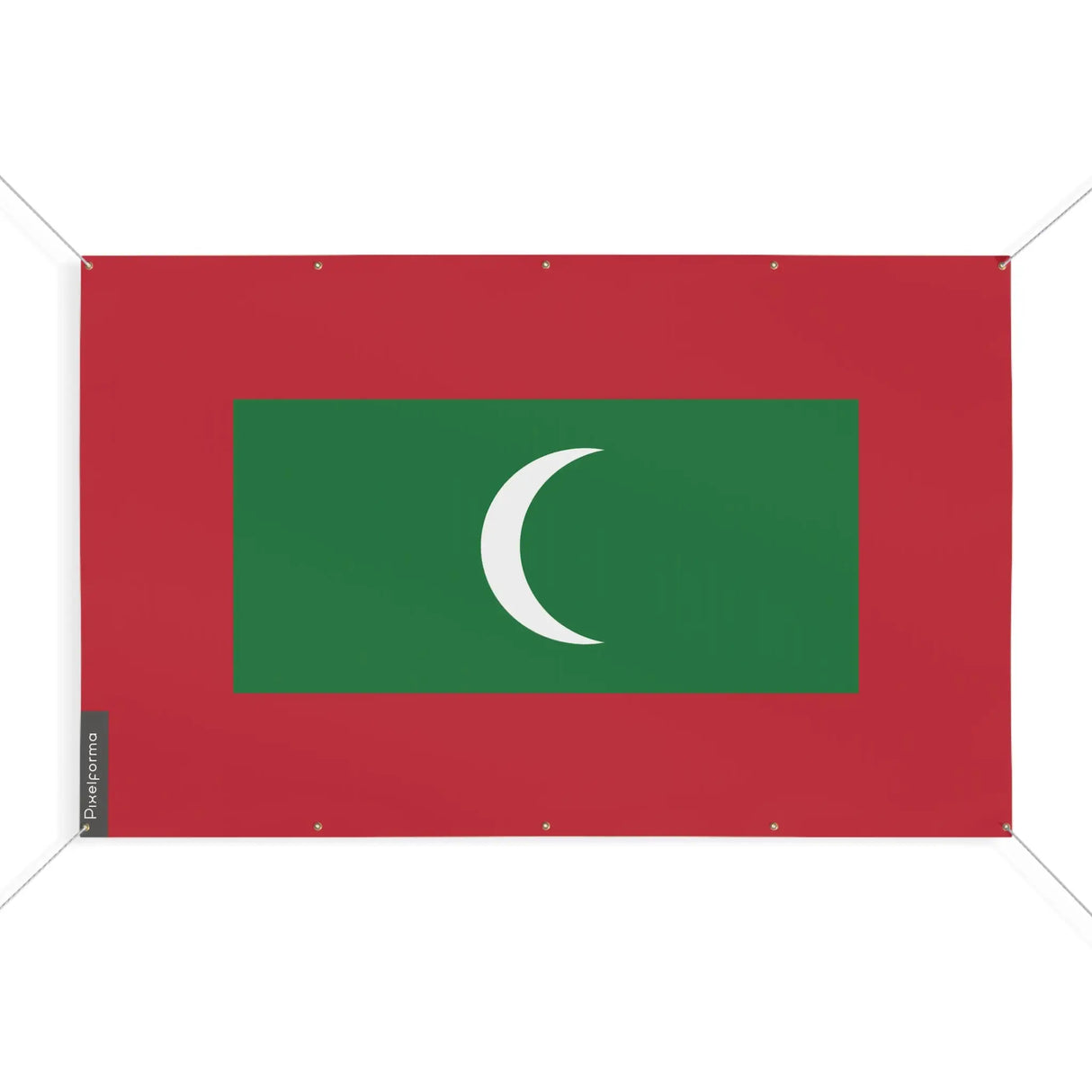 Drapeau maldives en polyester résistant avec œillets