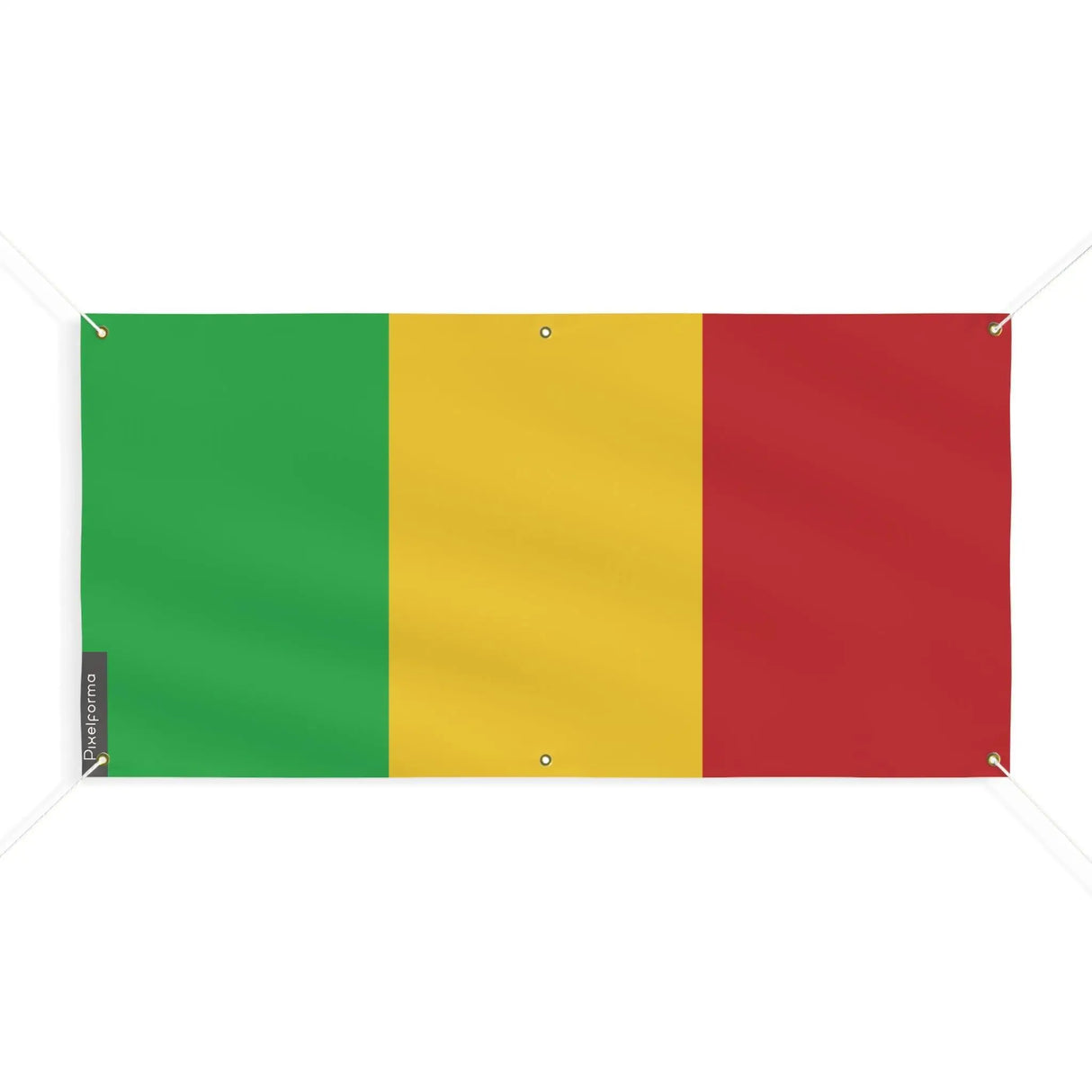 Drapeau mali polyester résistant avec œillets renforcés