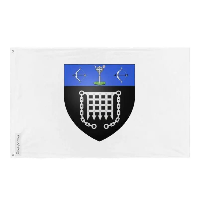 Drapeau maniwaki polyester résistant avec œillets à gauche