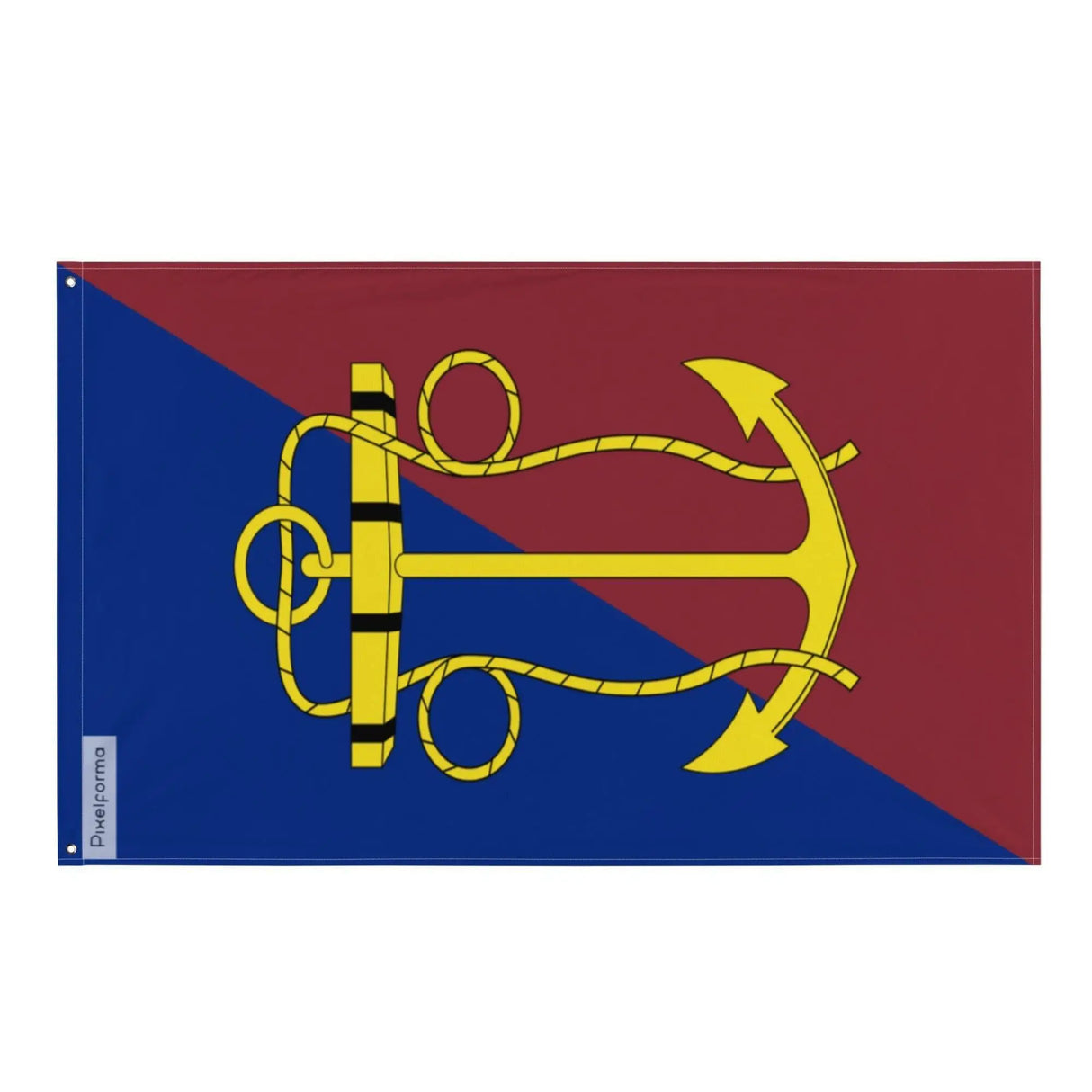 Drapeau marine royale canadienne polyester œillets à gauche
