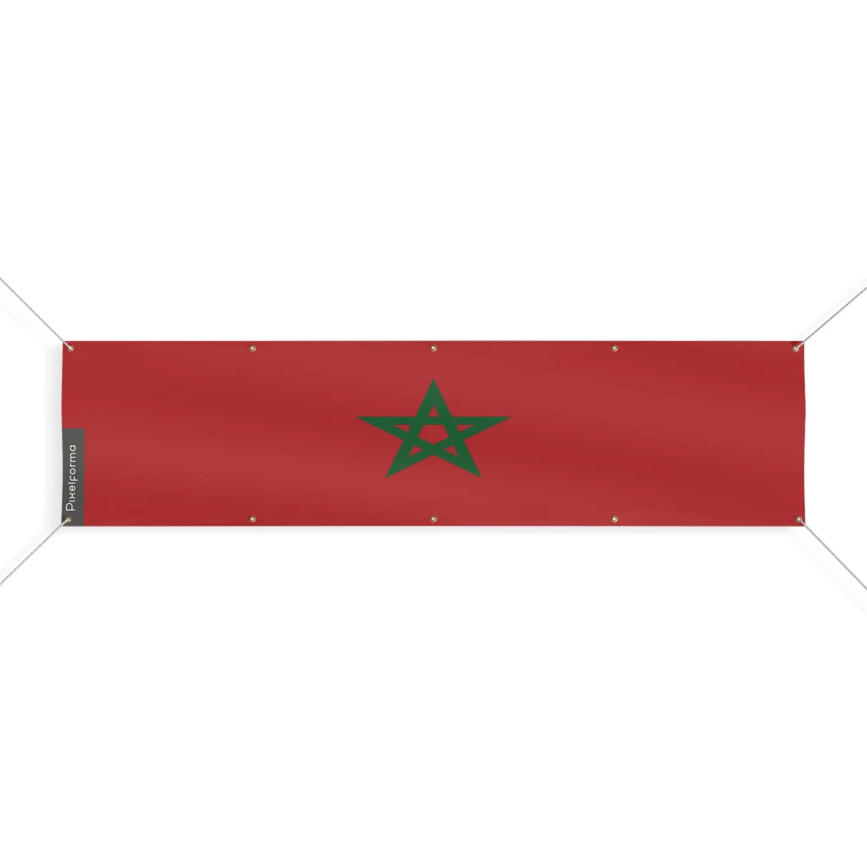 Drapeau maroc polyester résistant avec dix œillets
