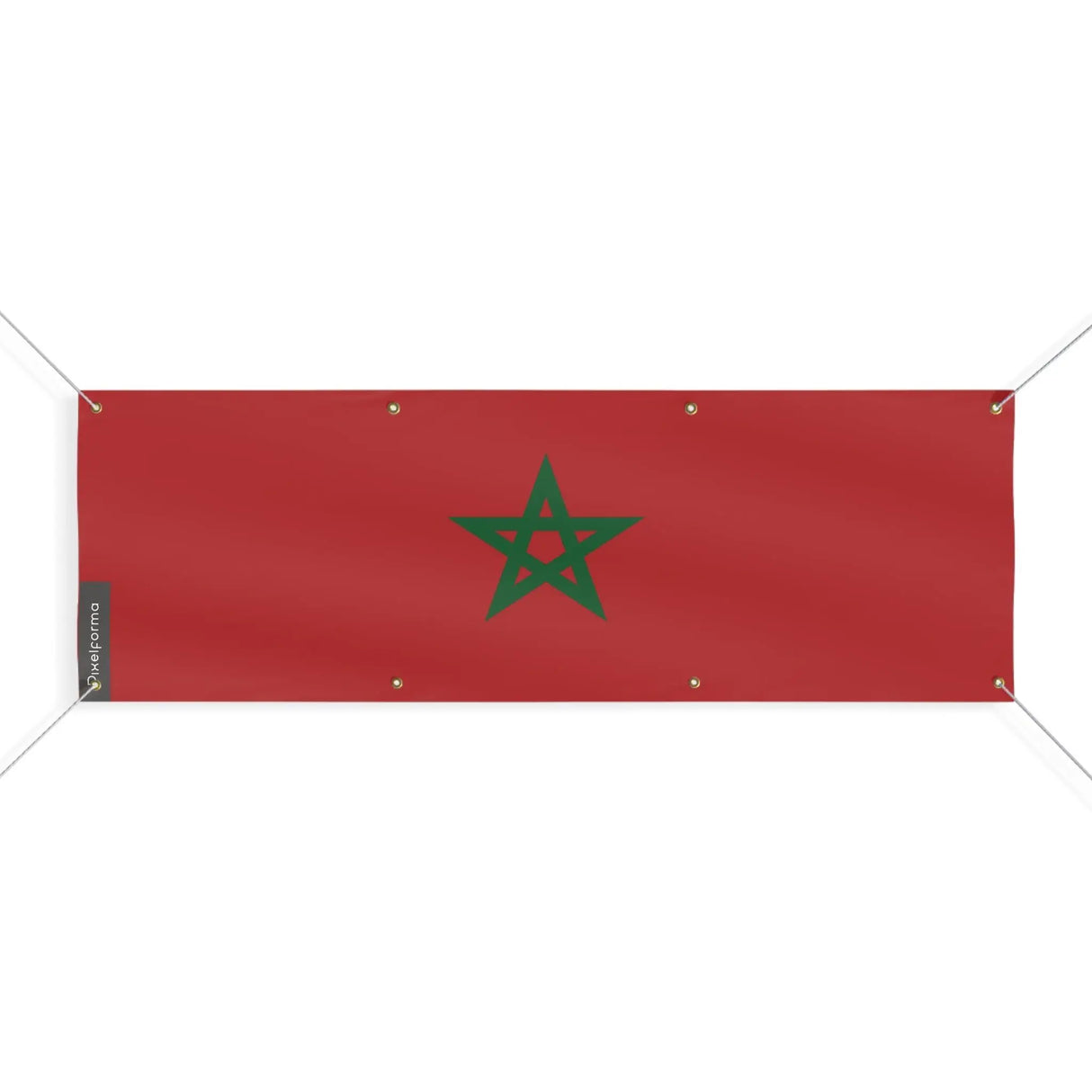 Drapeau maroc polyester résistant œillets usage extérieur