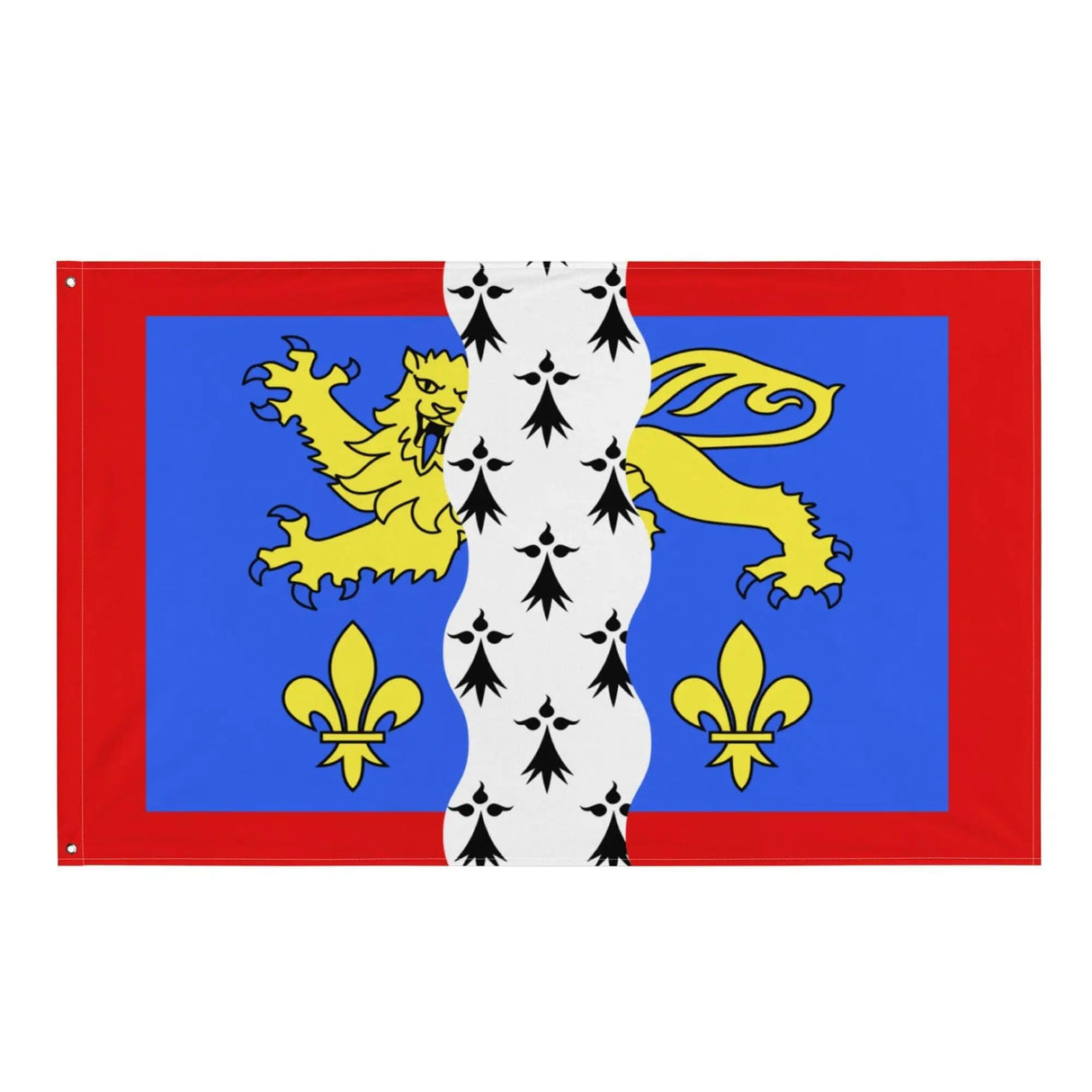 Drapeau mayenne polyester résistant œillets à gauche
