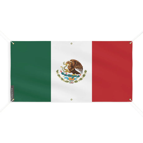 Drapeau mexique en polyester résistant pour extérieur