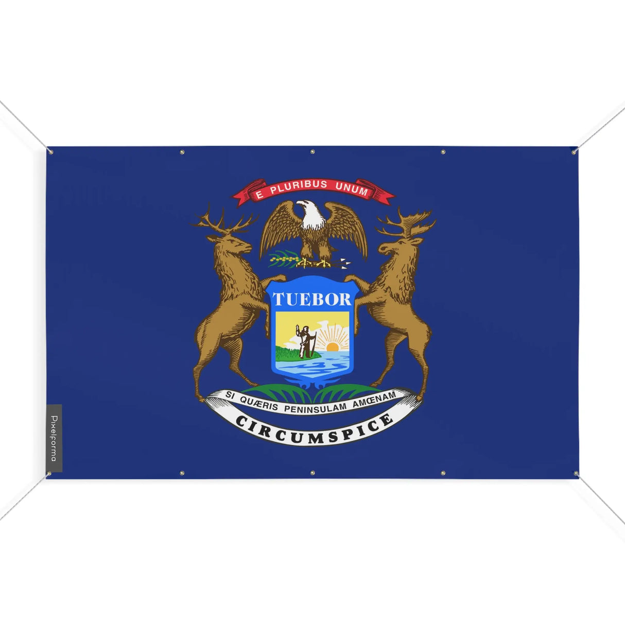 Drapeau michigan en polyester résistant aux intempéries