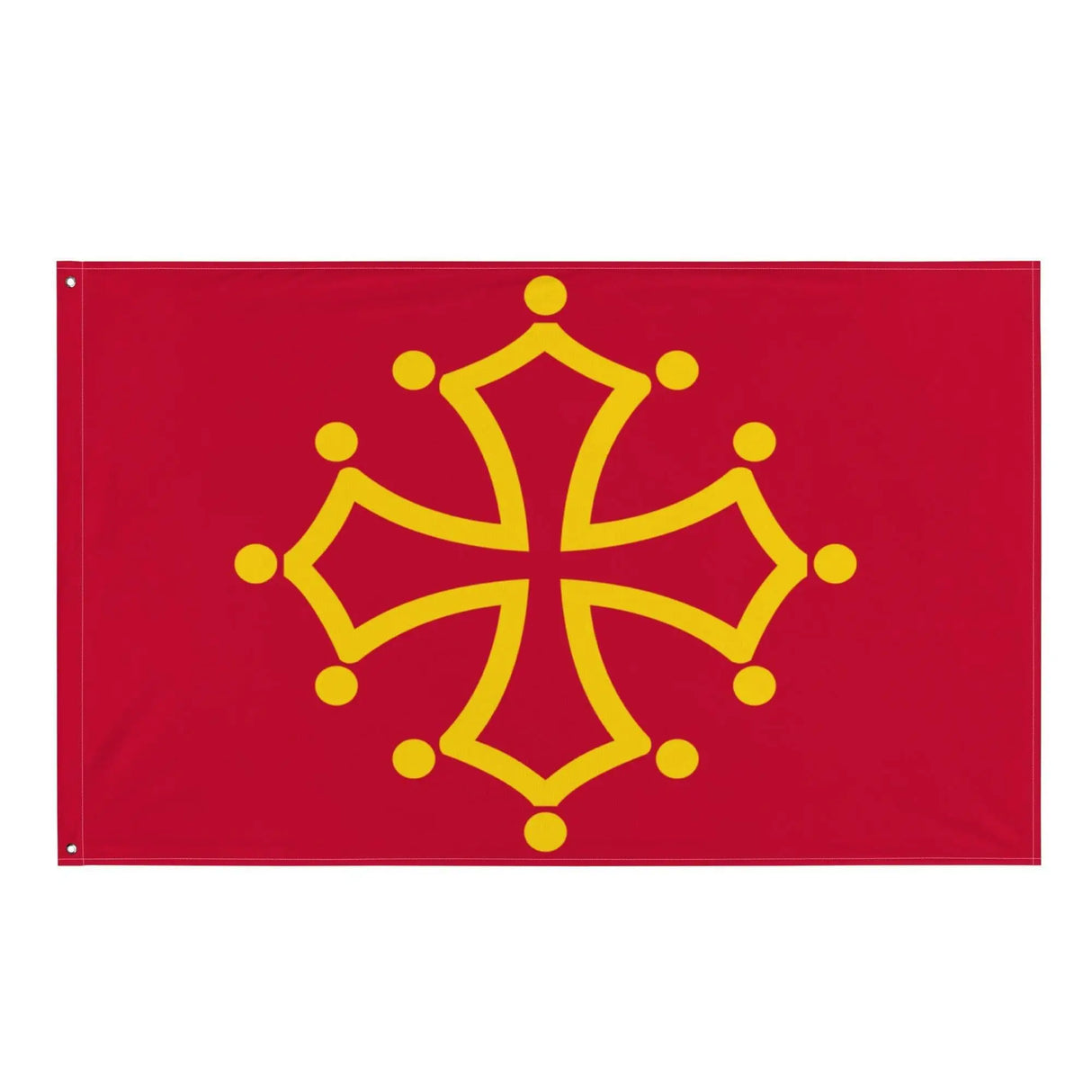 Drapeau midi-pyrénées polyester résistant œillets à gauche