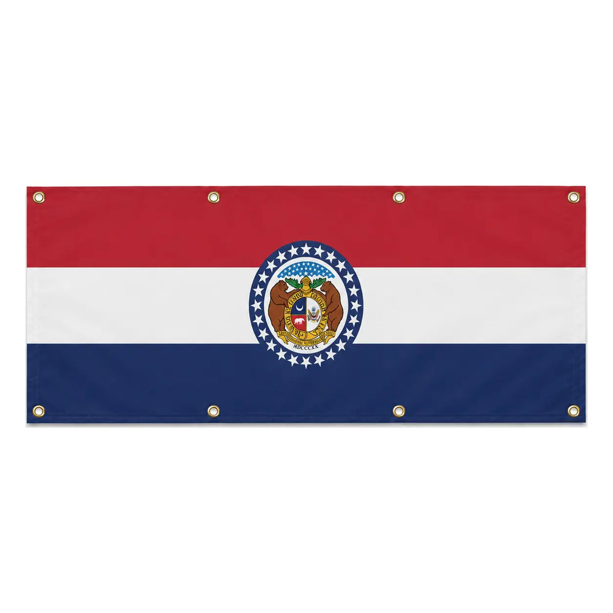 Drapeau missouri polyester résistant pour usage extérieur