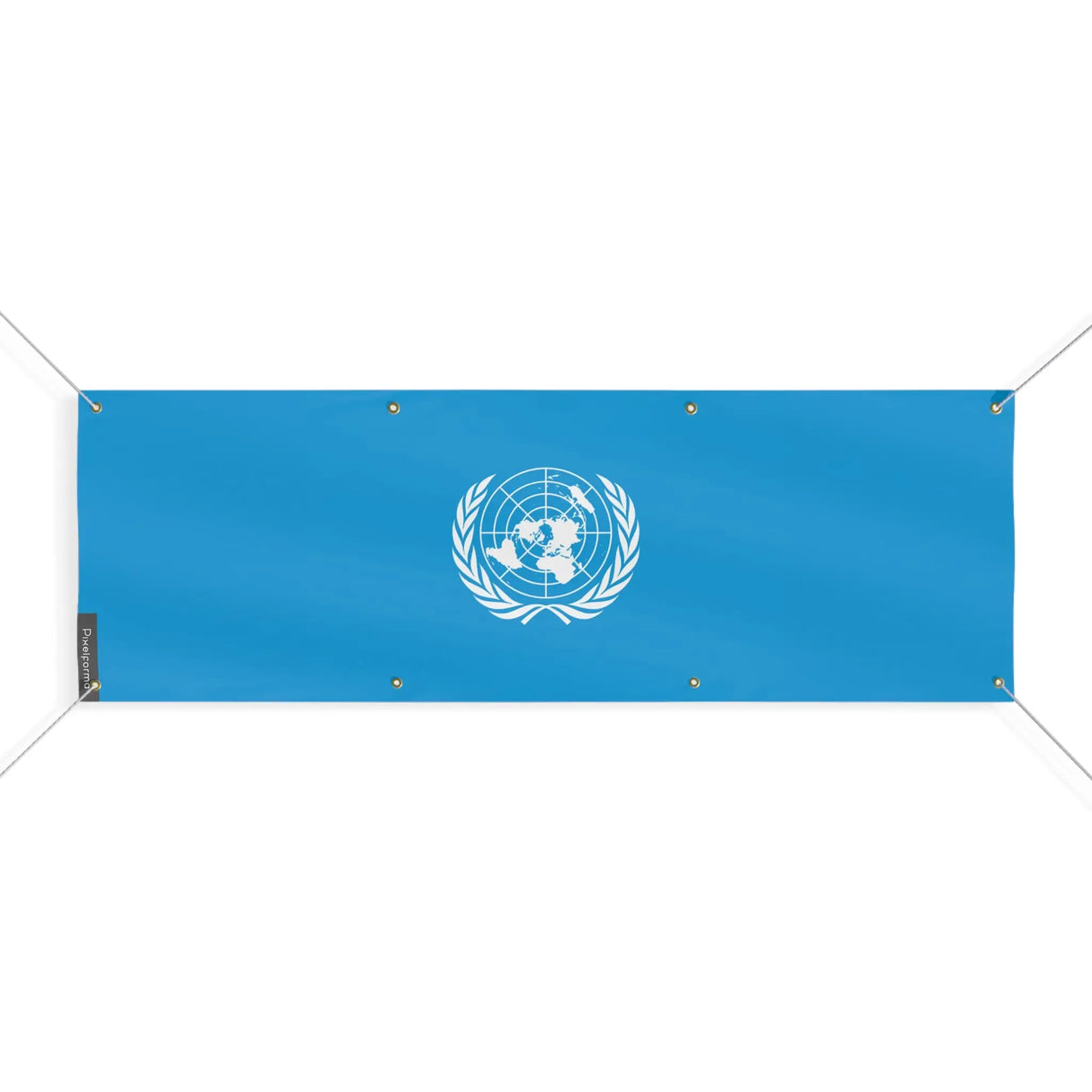 Drapeau nations unies polyester résistant aux intempéries