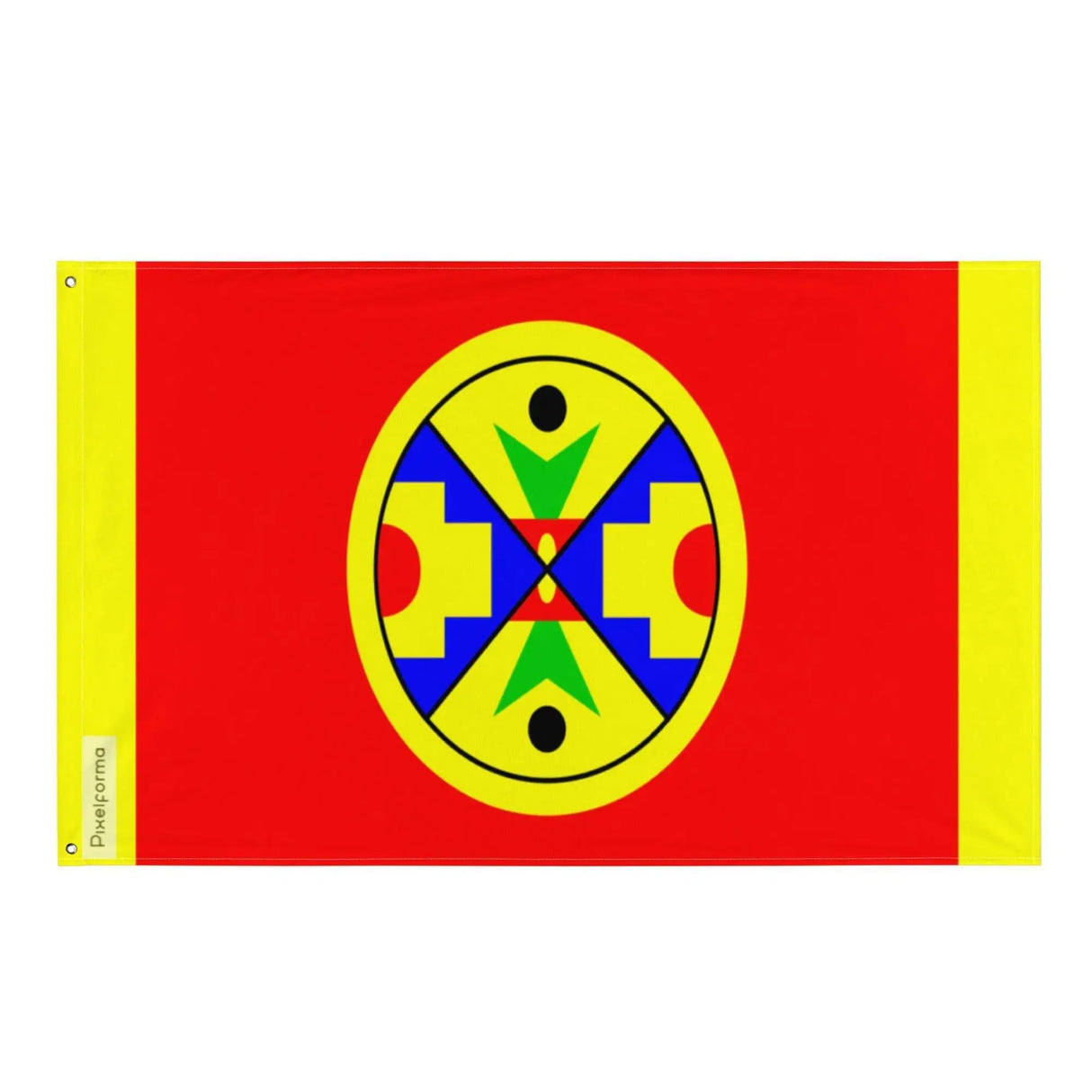 Drapeau natuaqanek polyester résistant œillets à gauche