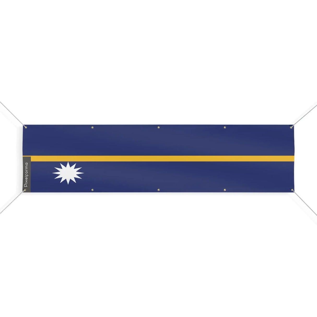 Drapeau nauru polyester résistant aux intempéries œillets
