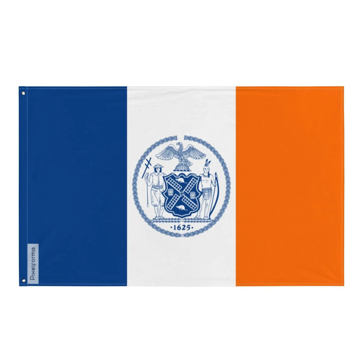 Drapeau new york polyester résistant œillets à gauche