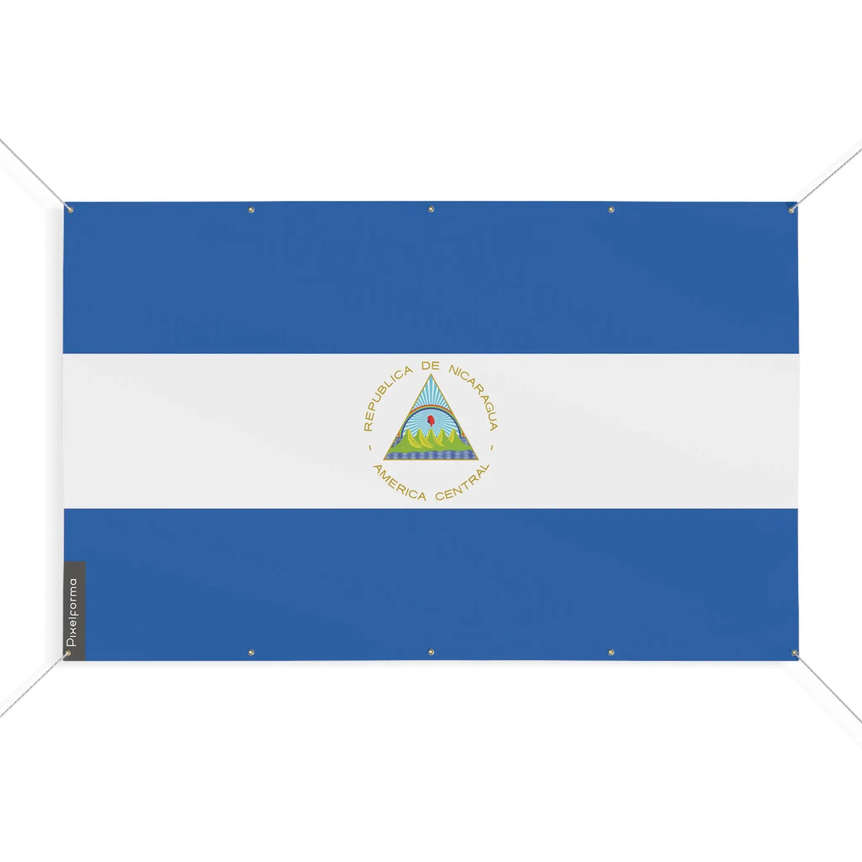 Drapeau nicaragua polyester résistant avec œillets robustes