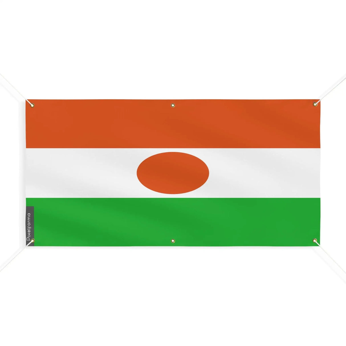Drapeau niger en polyester résistant avec six œillets