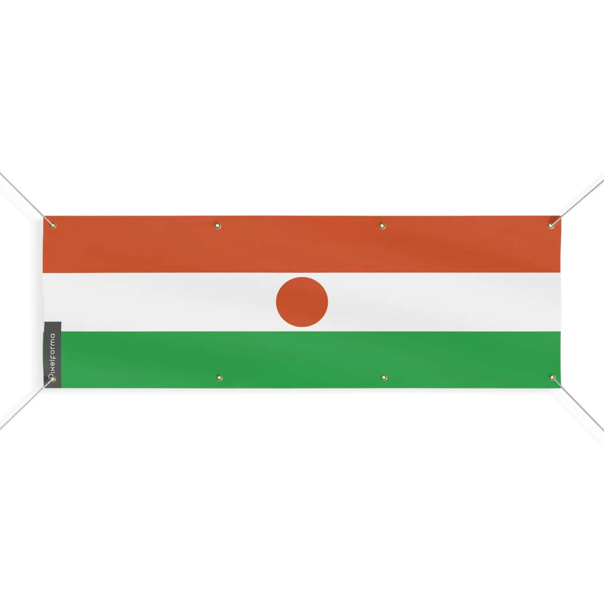 Drapeau niger polyester résistant pour usage extérieur