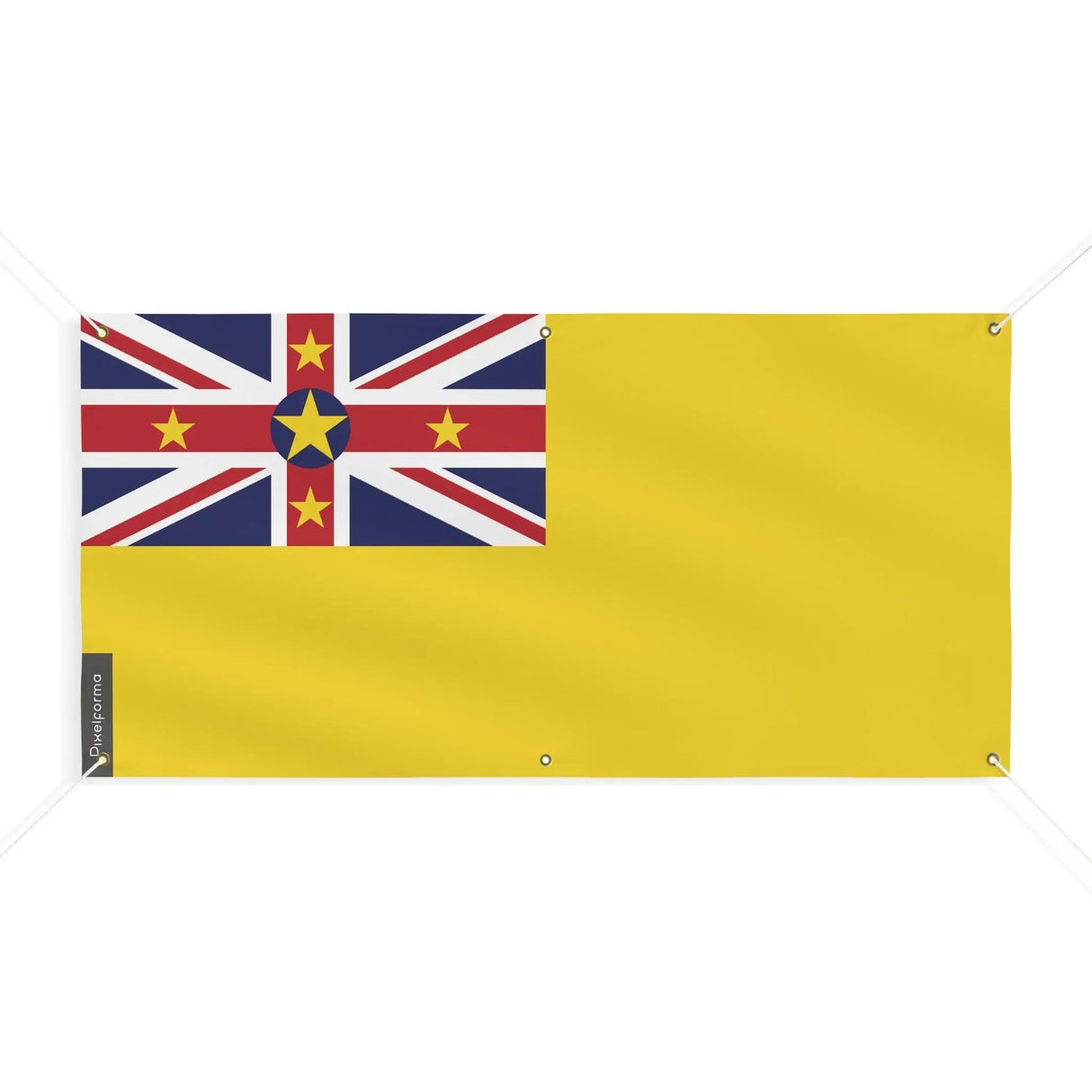 Drapeau niue polyester résistant aux intempéries 6 œillets