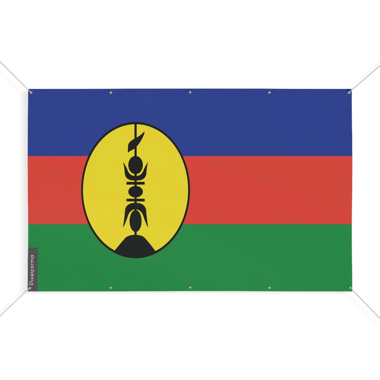 Drapeau nouvelle-calédonie en polyester résistant œillets