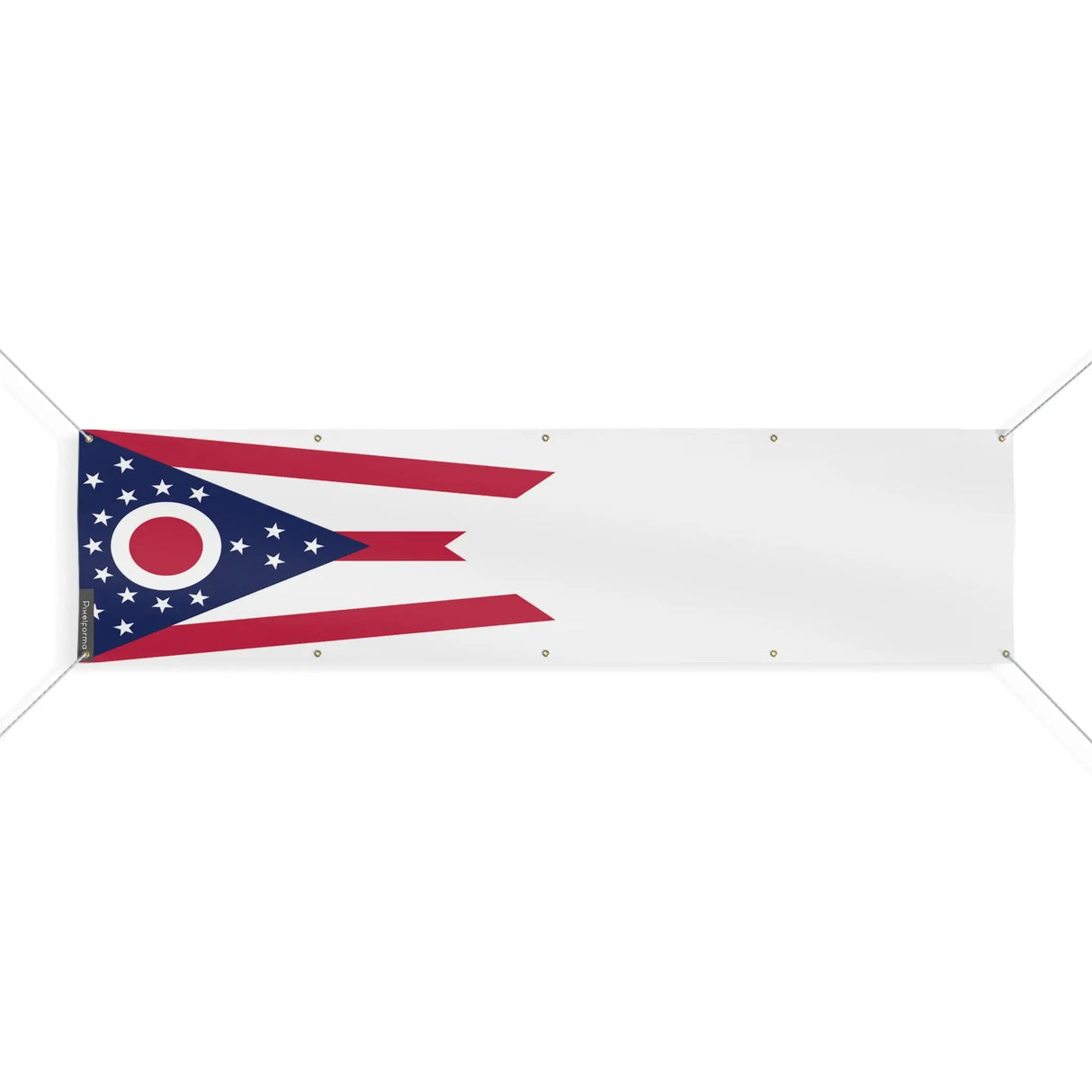Drapeau ohio polyester résistant aux intempéries œillets