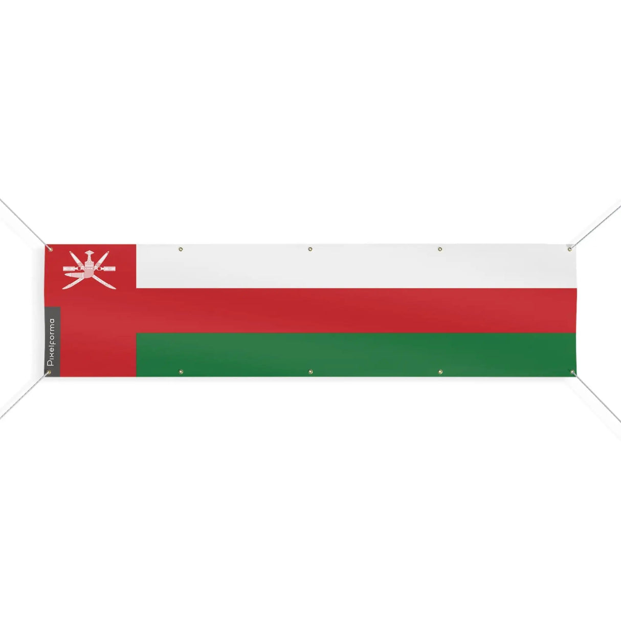 Drapeau oman polyester résistant aux intempéries 10 œillets