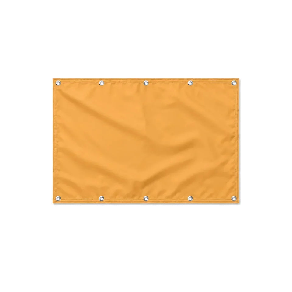Drapeau Orange Clair format S en polyester avec dix œillets