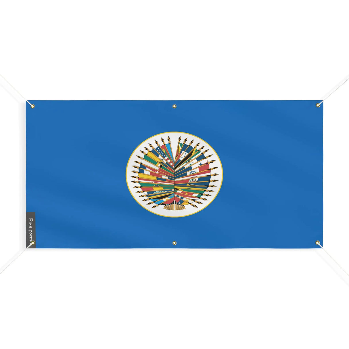 Drapeau organisation états américains polyester œillets robustes