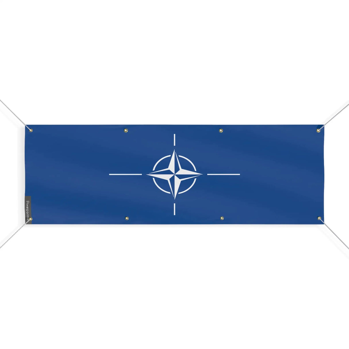 Drapeau otan polyester résistant aux intempéries 8 œillets