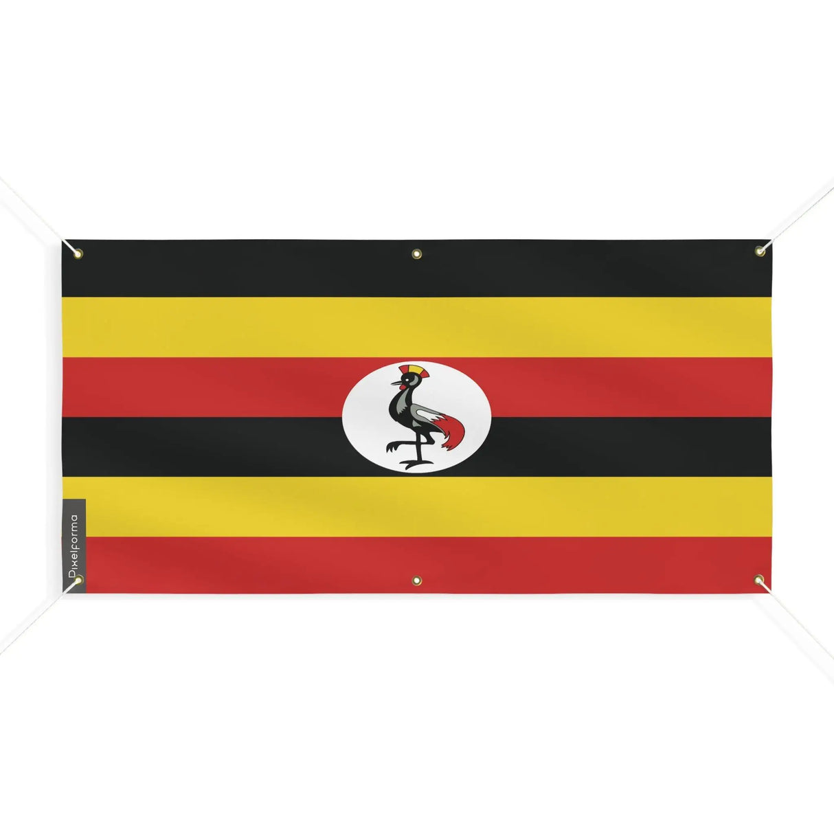 Drapeau ouganda polyester résistant usage extérieur durable