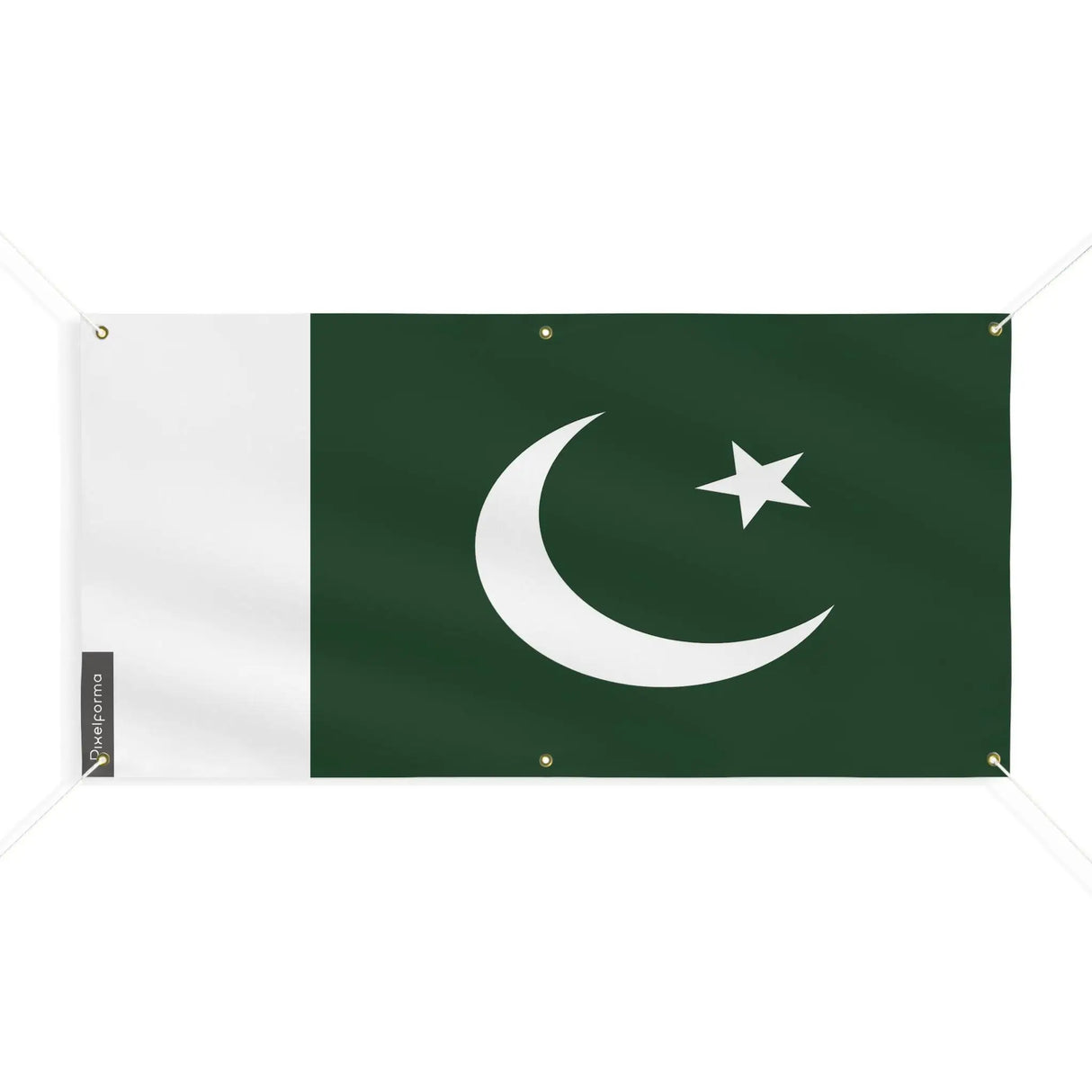 Drapeau pakistan polyester résistant avec œillets durables