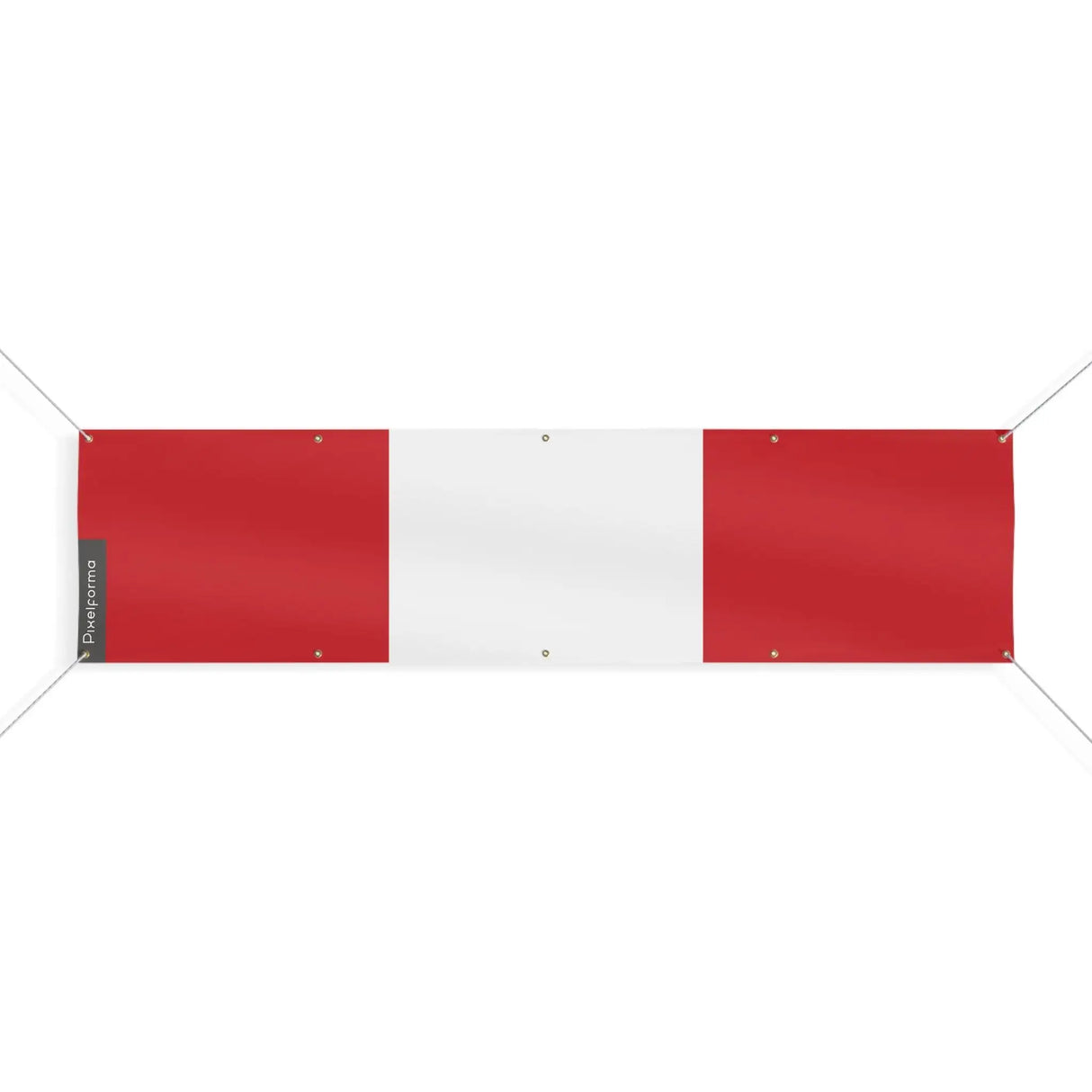 Drapeau pérou polyester résistant usage extérieur intempéries