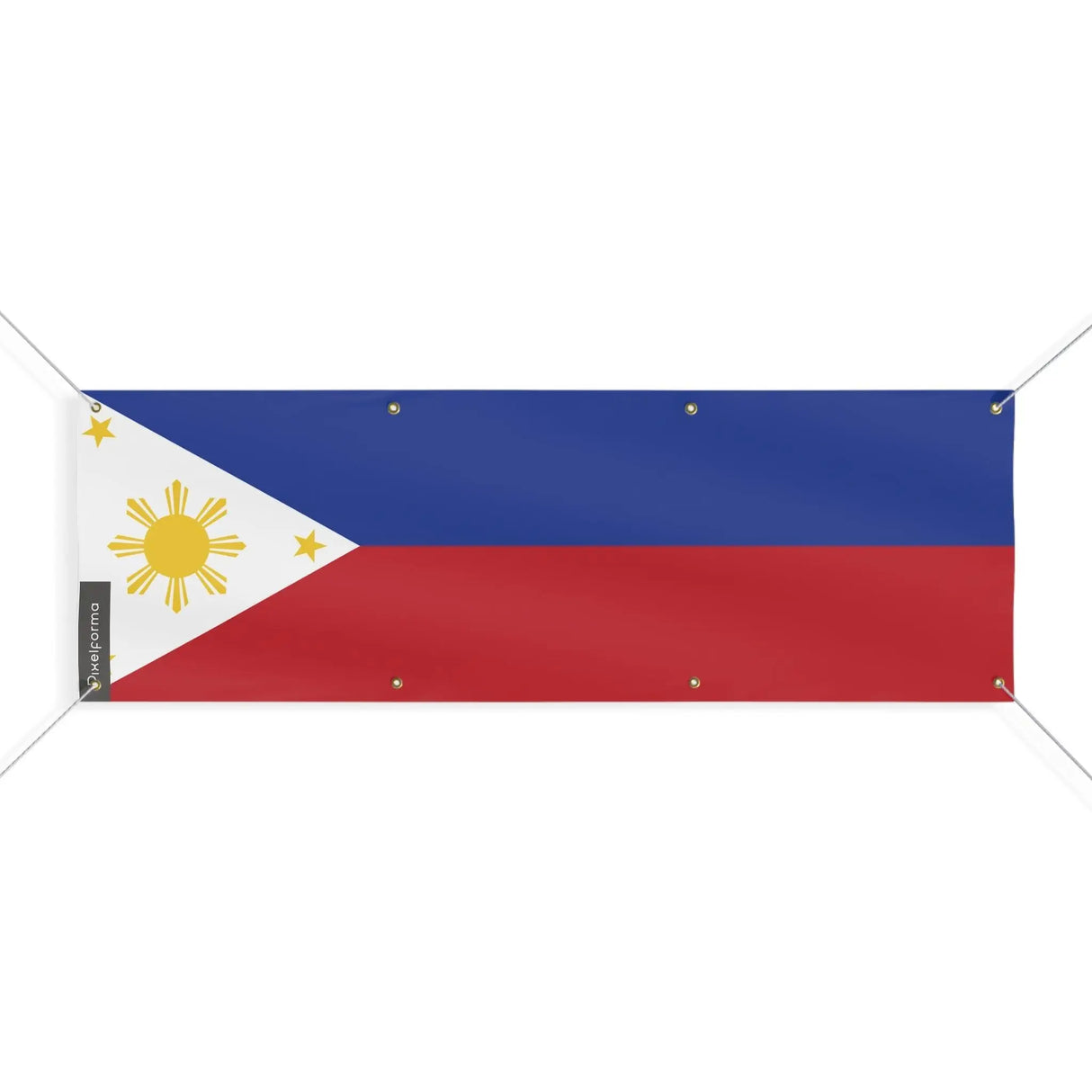 Drapeau philippines polyester résistant 8 œillets extérieurs