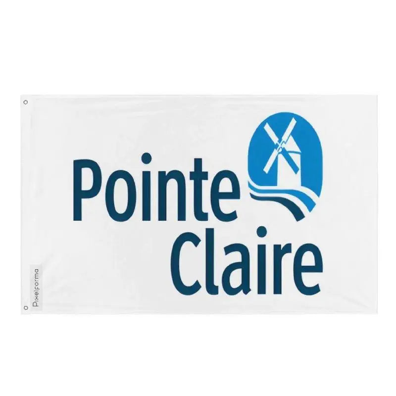Drapeau pointe-claire polyester résistant œillets à gauche