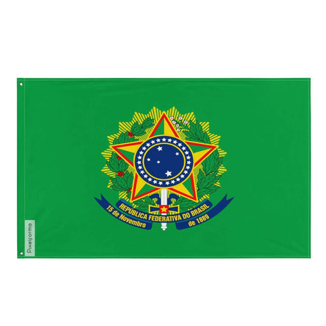 Drapeau président brésil polyester résistant œillets à gauche