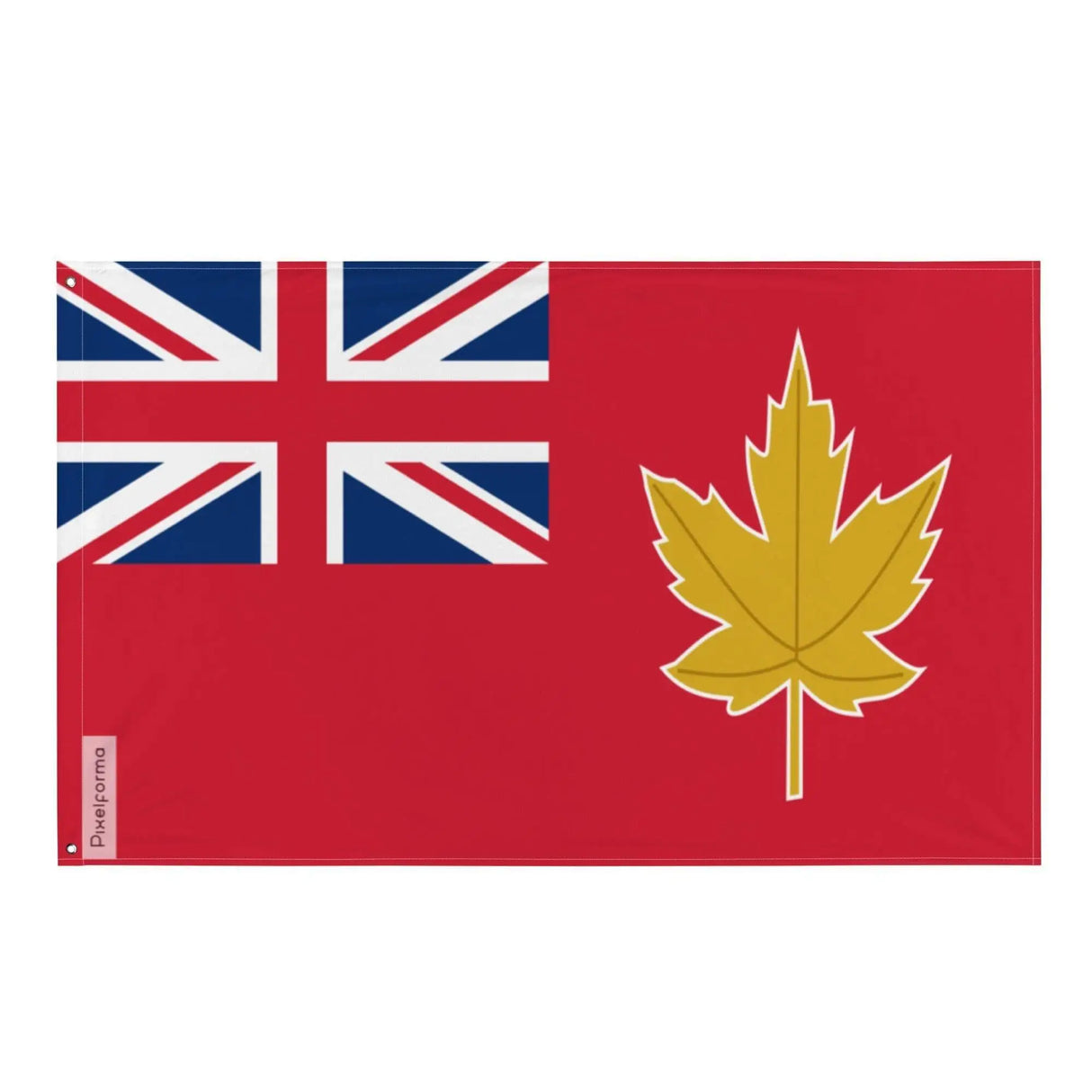 Drapeau proposition canada polyester résistant œillets gauche