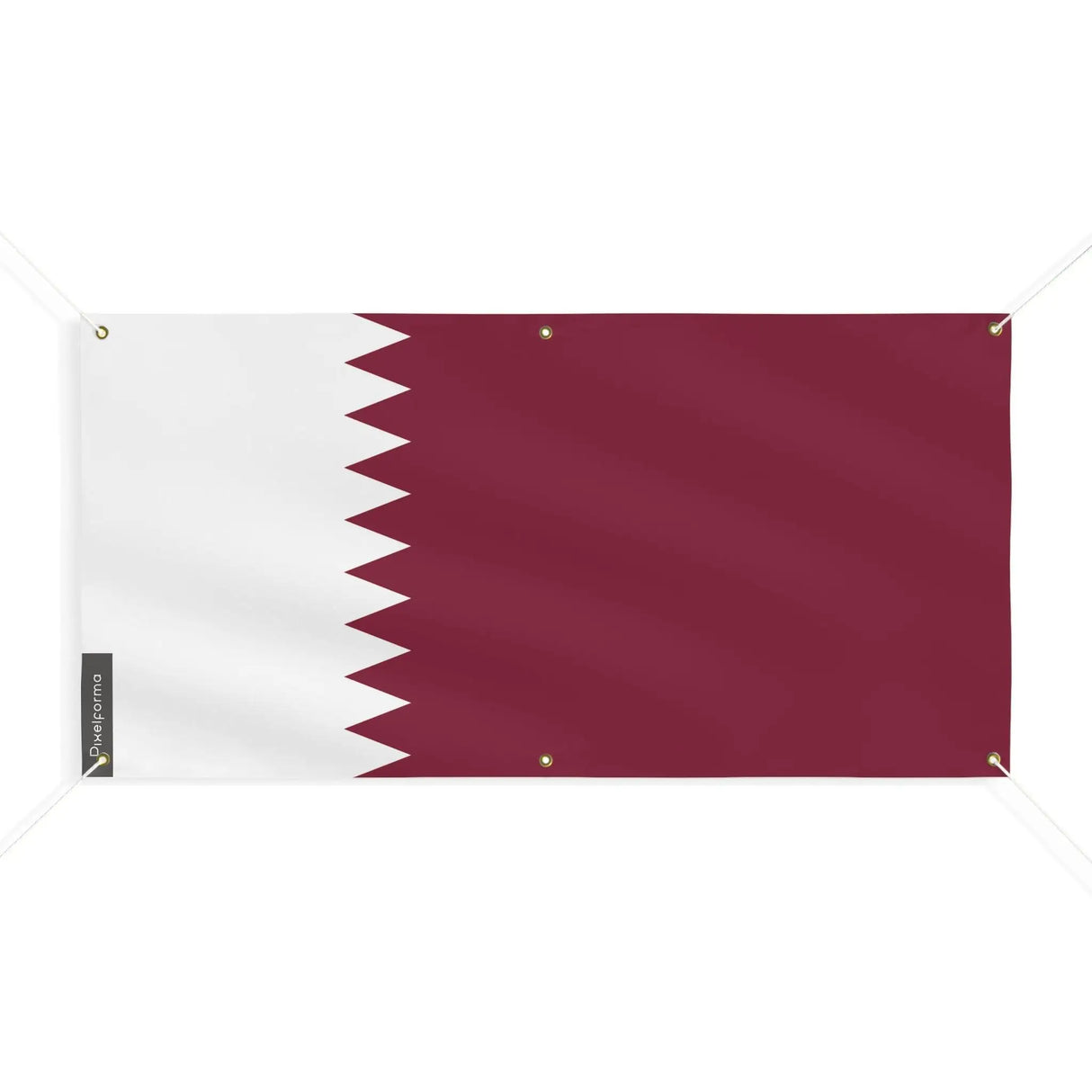 Drapeau qatar en polyester résistant avec six œillets