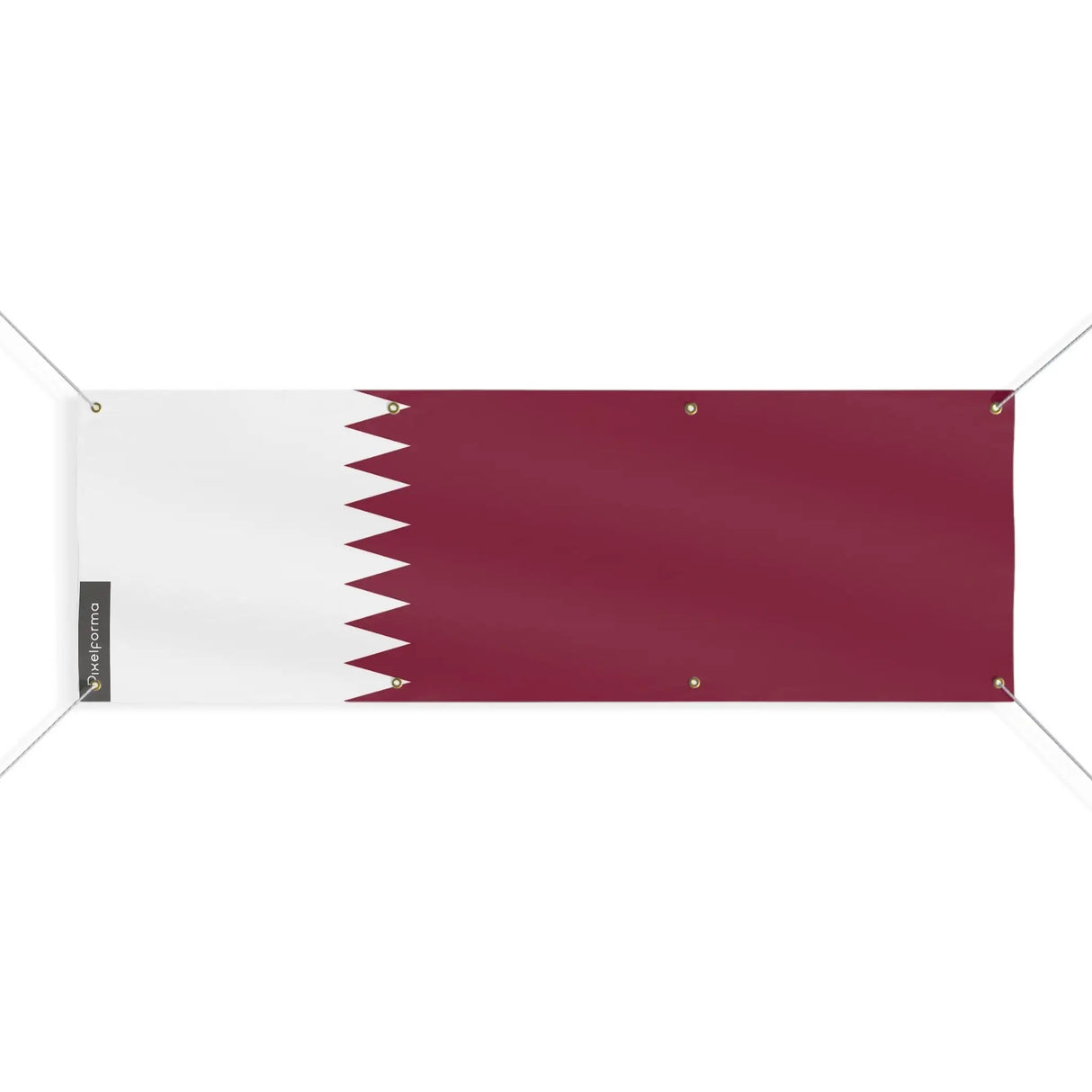 Drapeau qatar en polyester résistant usage extérieur