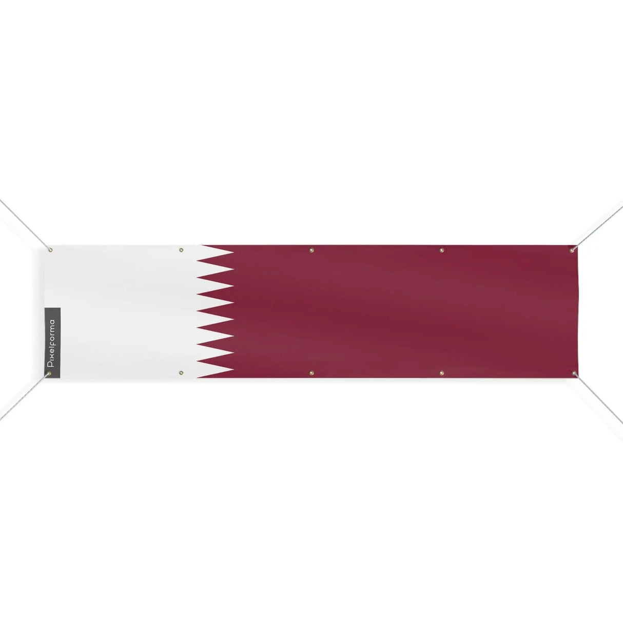 Drapeau qatar polyester résistant pour usage extérieur