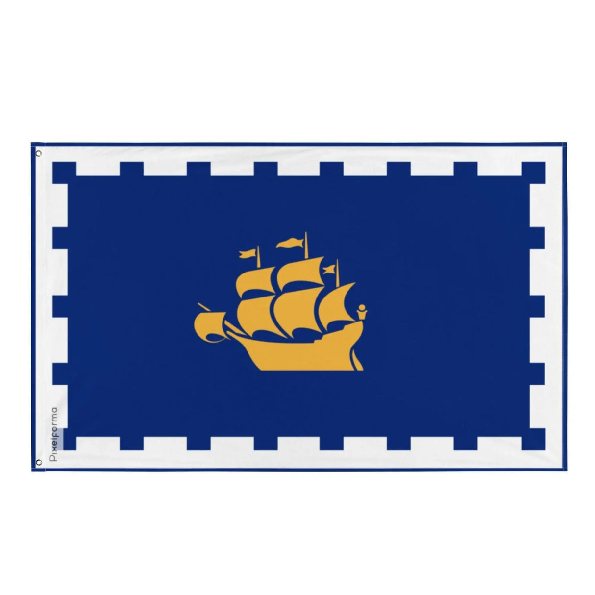 Drapeau québec polyester résistant œillets à gauche