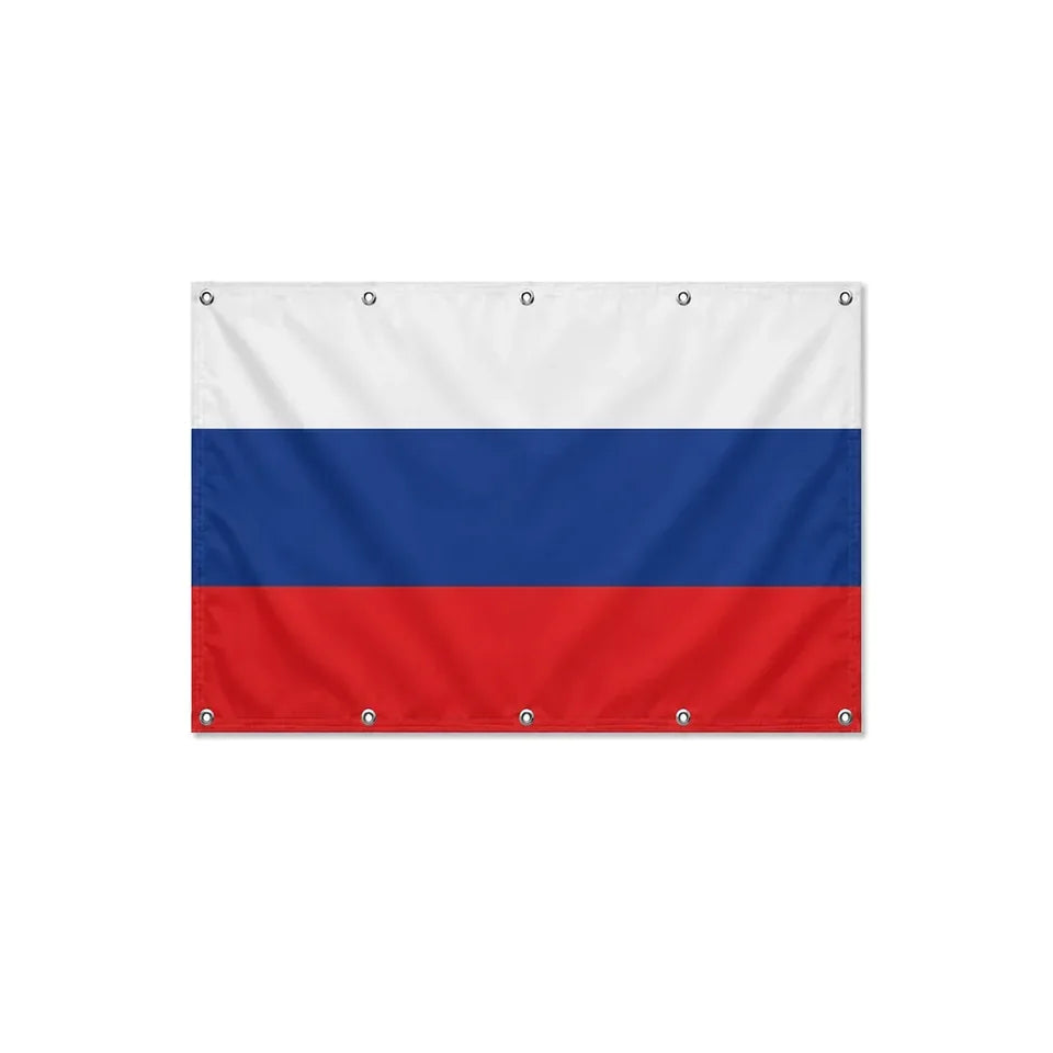 Drapeau de la Russie format S en polyester avec dix œillets
