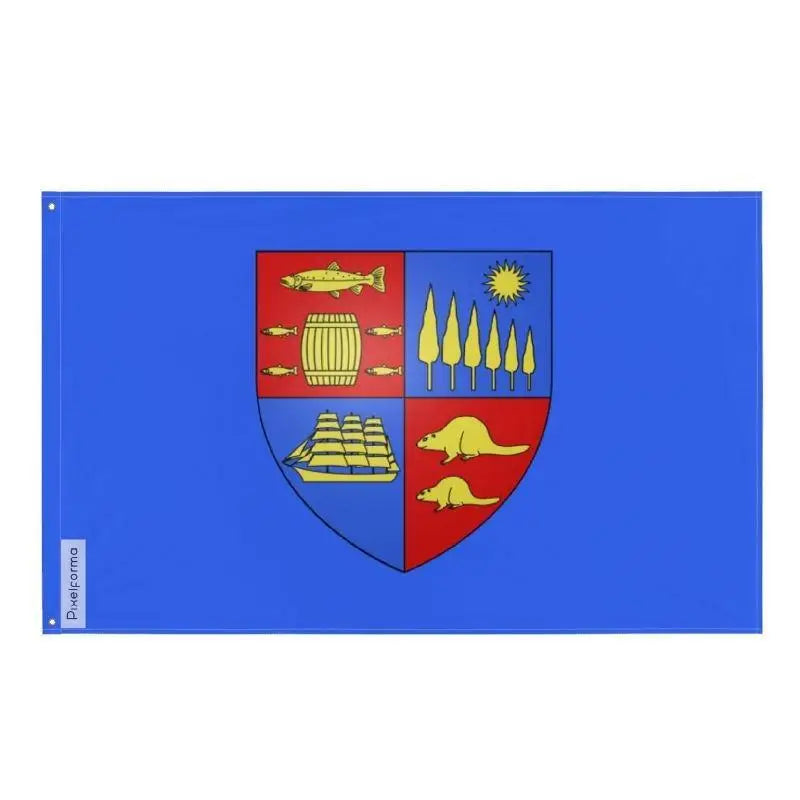 Drapeau saint-jean polyester résistant œillets à gauche