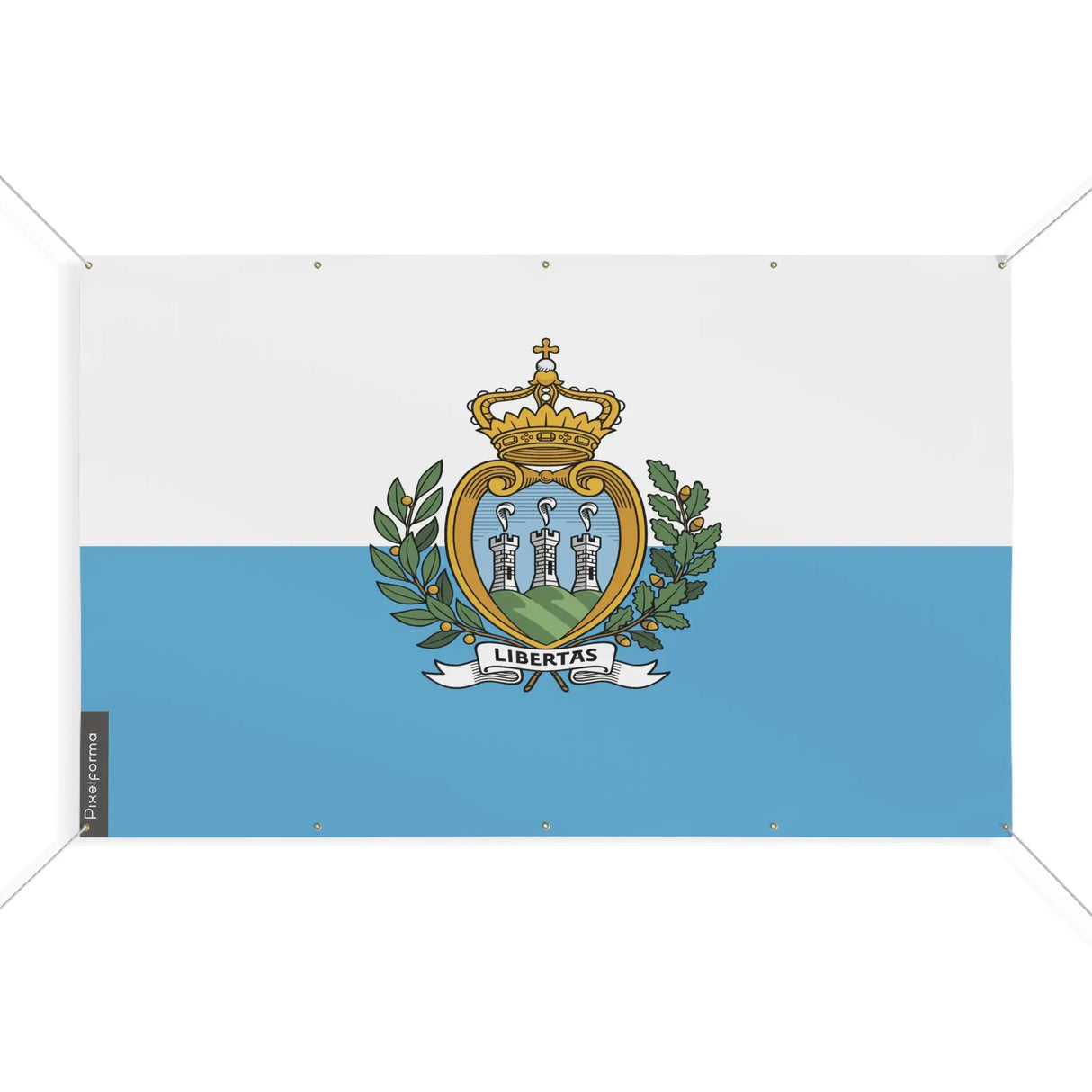 Drapeau saint-marin en polyester résistant à œillets