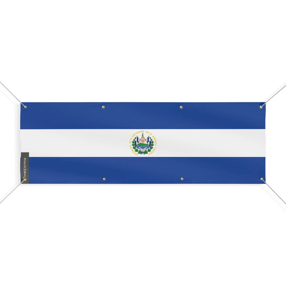 Drapeau salvador en polyester résistant pour extérieur durable