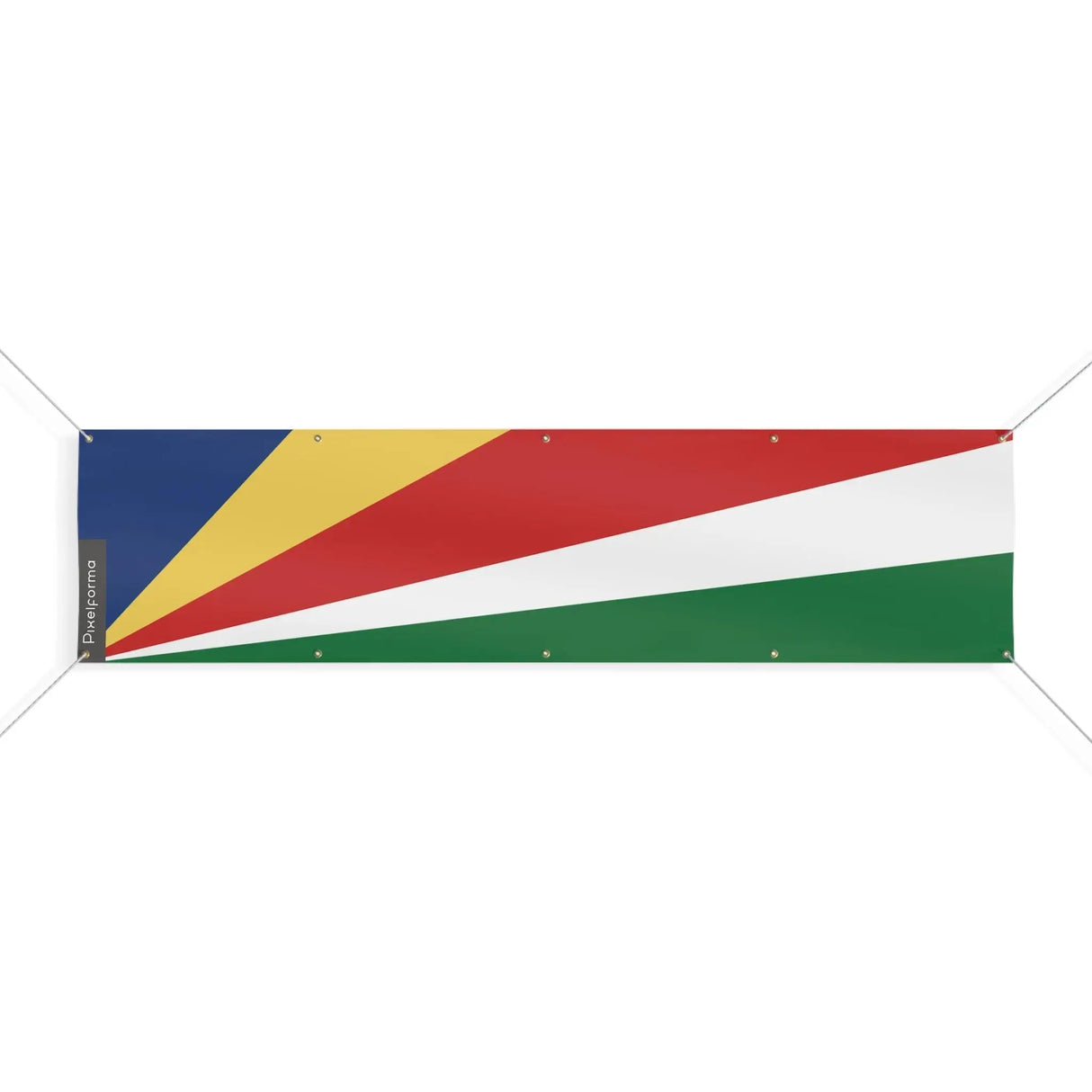 Drapeau seychelles polyester résistant pour extérieur
