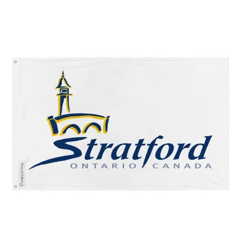 Drapeau stratford polyester résistant œillets à gauche