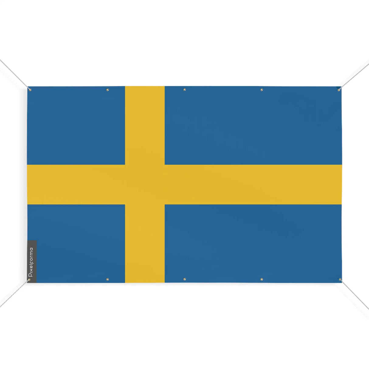 Drapeau suède en polyester résistant à 10 œillets