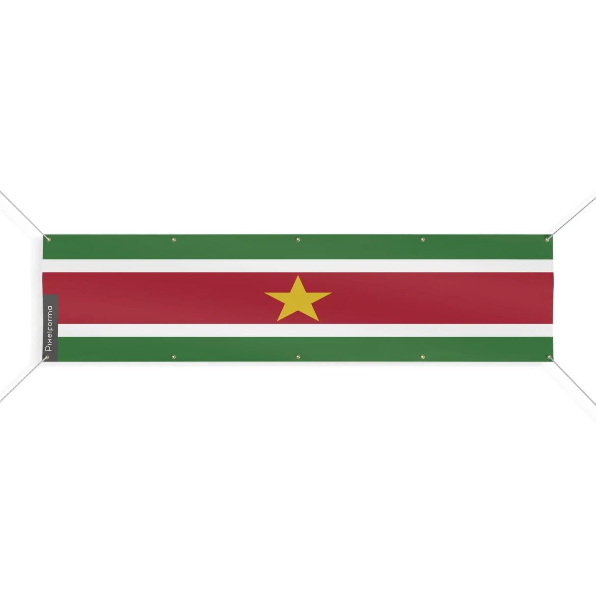 Drapeau suriname polyester résistant usage extérieur durable