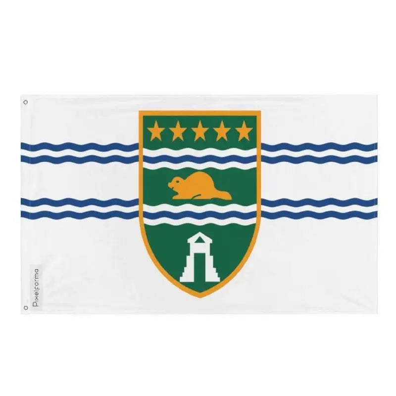 Drapeau surrey polyester résistant avec œillets à gauche