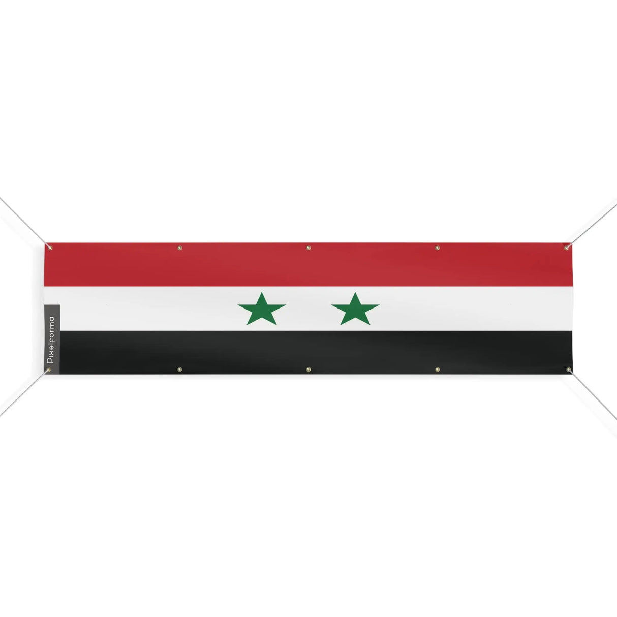Drapeau syrie polyester résistant avec œillets solidité