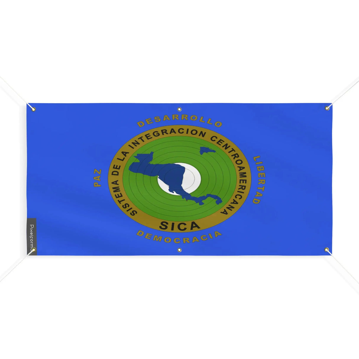 Drapeau système intégration centraméricain polyester résistant