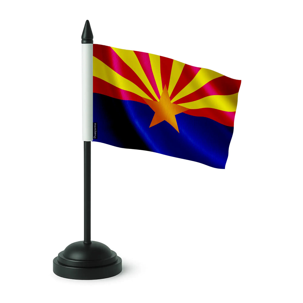 Drapeau table arizona polyester socle plastique noir